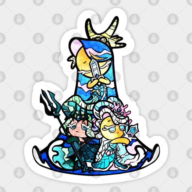 Sea fairy - stained glass cookie run Sticker by Quimser